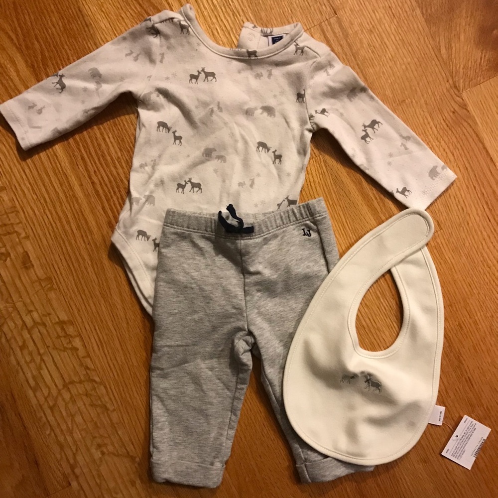 Winter Wonderland Janie & Jack Set w/ NWT Bib